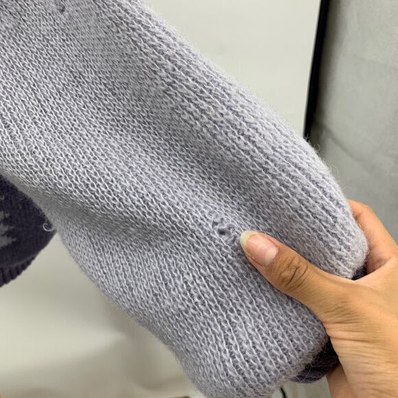 Alafoss Icewool Cardigan Womens M Medium Iron Coal Wool Blend Made In Iceland - Picture 9 of 16